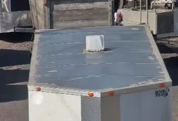 Your trailer roof starts like this: galvanized sections seamed together every 48″.